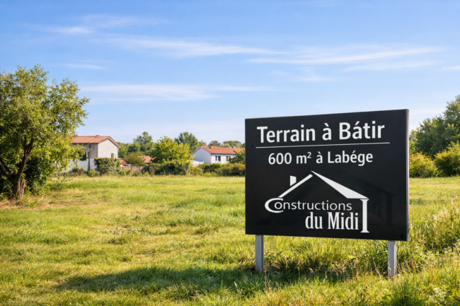 Terrain 600 m² labege 1