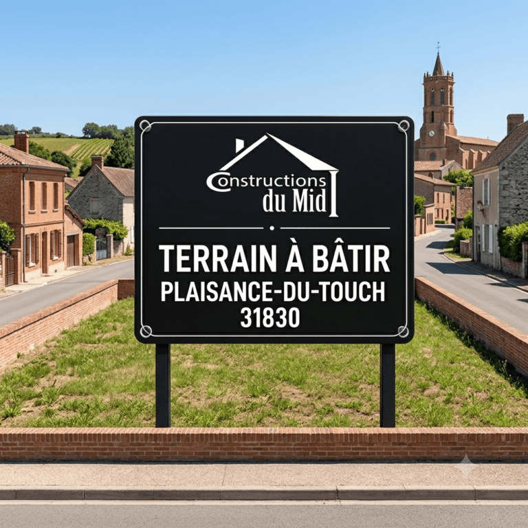 Terrain à bâtir 1200 m² à Plaisance du Touch – À 167 000 € Votre projet de maison neuve avec Constructions du Midi