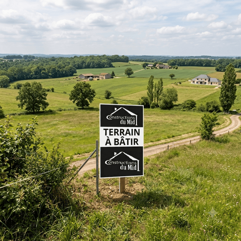 Terrain de 1700 m² à Pujaudran – À 180 000 € Constructions du Midi Ouest Toulousain / Gers 32