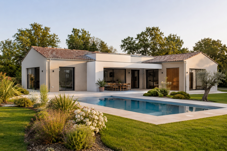 2026 09 04 08 maison contemporaine plain pied L 140m2 piscine