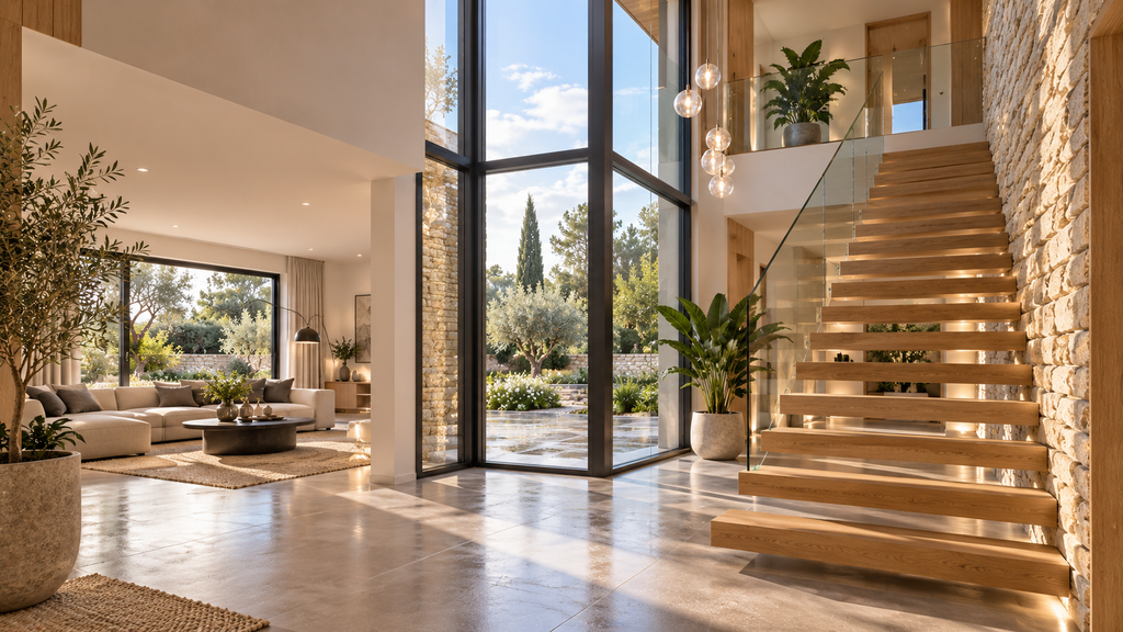 2026 10 06 06 maison C interieur entree double hauteur